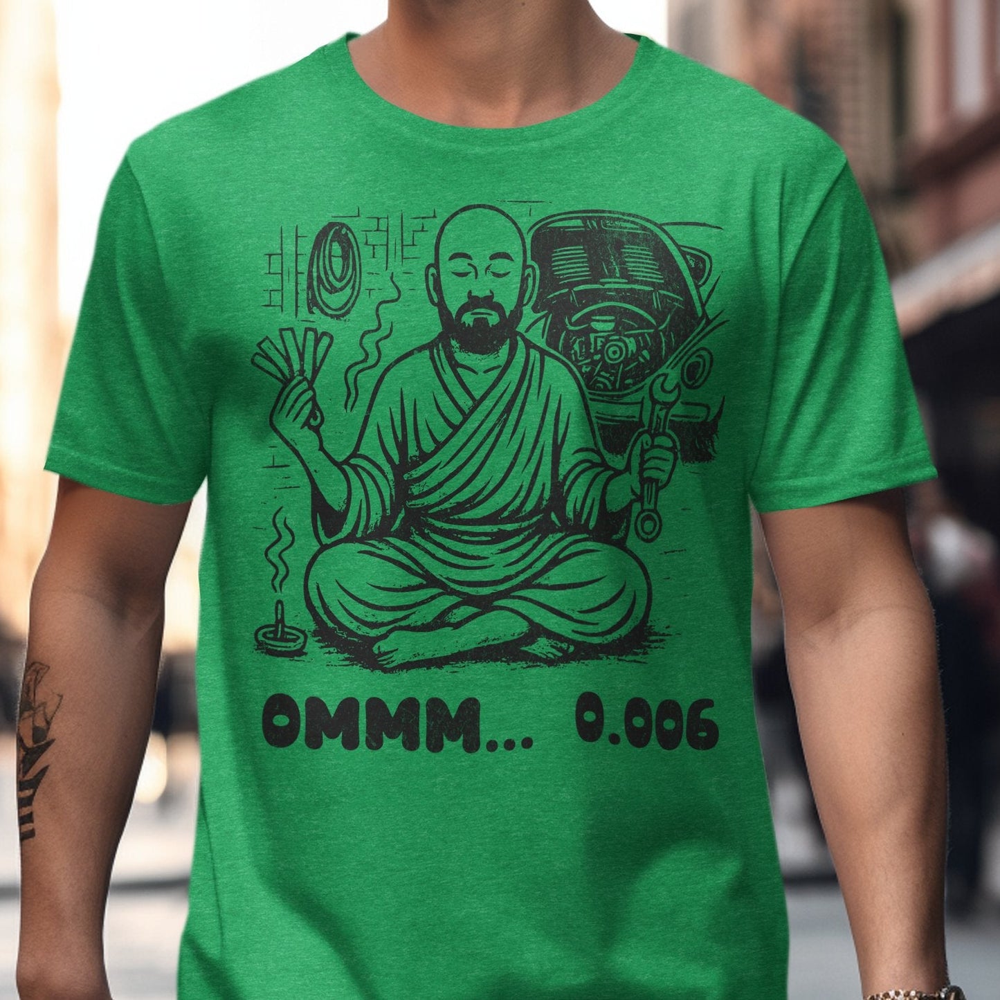Relaxed Buddha Meditation Geek Humor T-shirt product