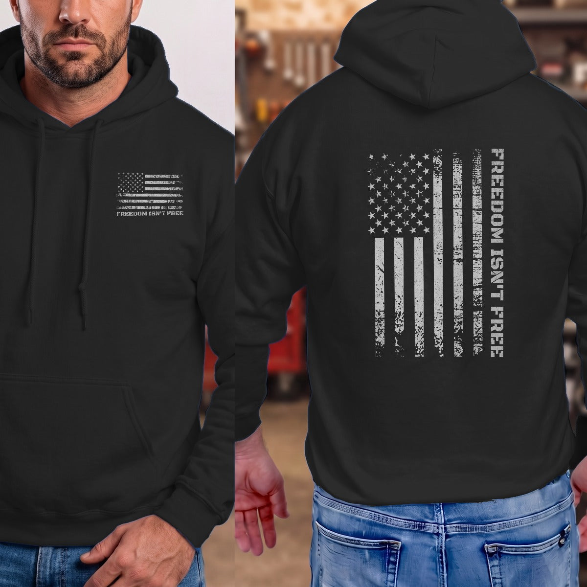 Black | Left Chest + Back