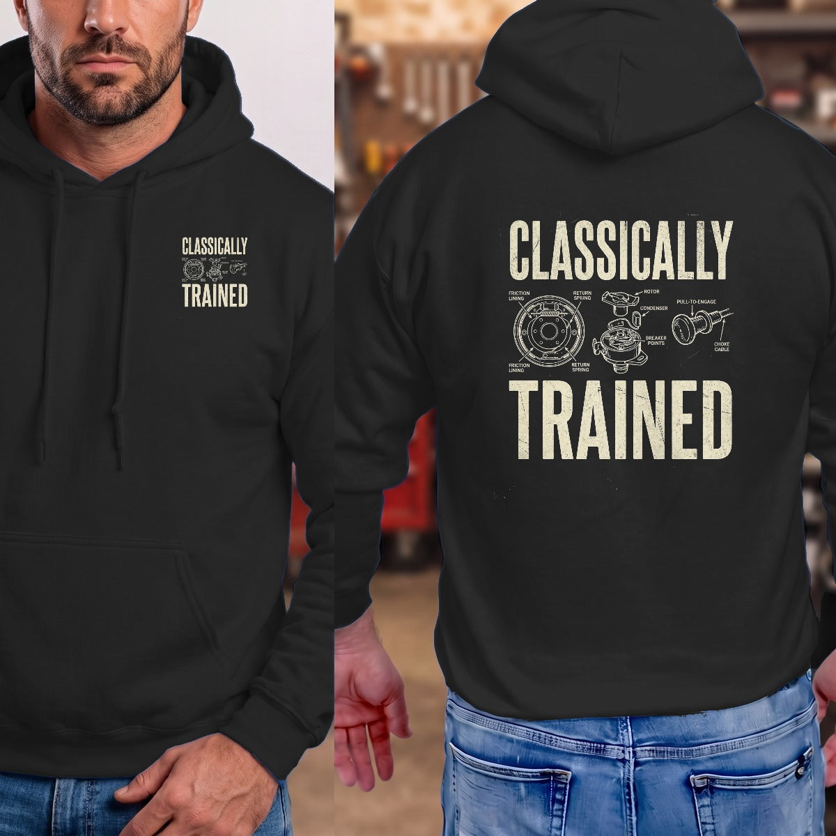 Black | Left Chest + Back