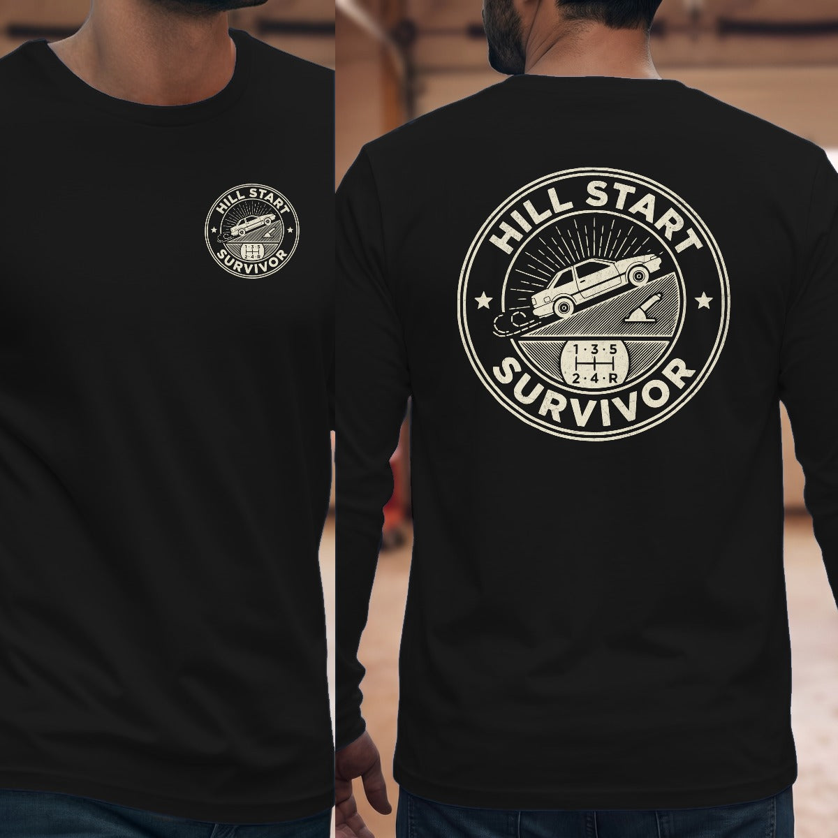 Black | Left Chest + Back