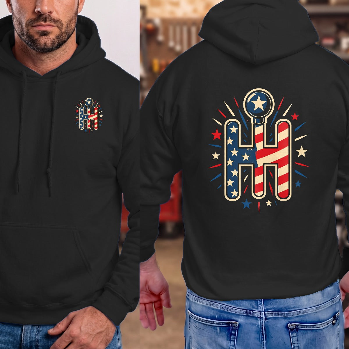 Black | Left Chest + Back