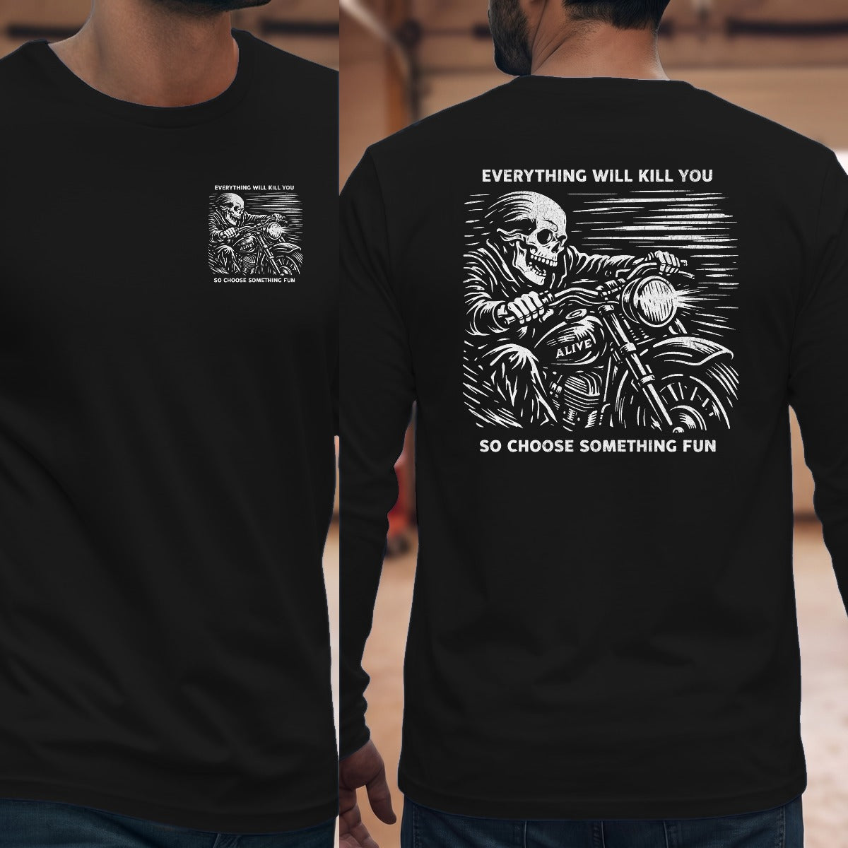 Black | Left Chest + Back