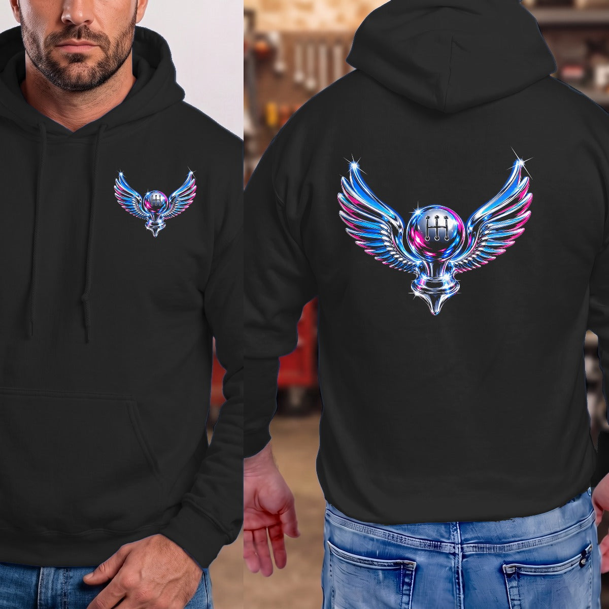 Black | Left Chest + Back