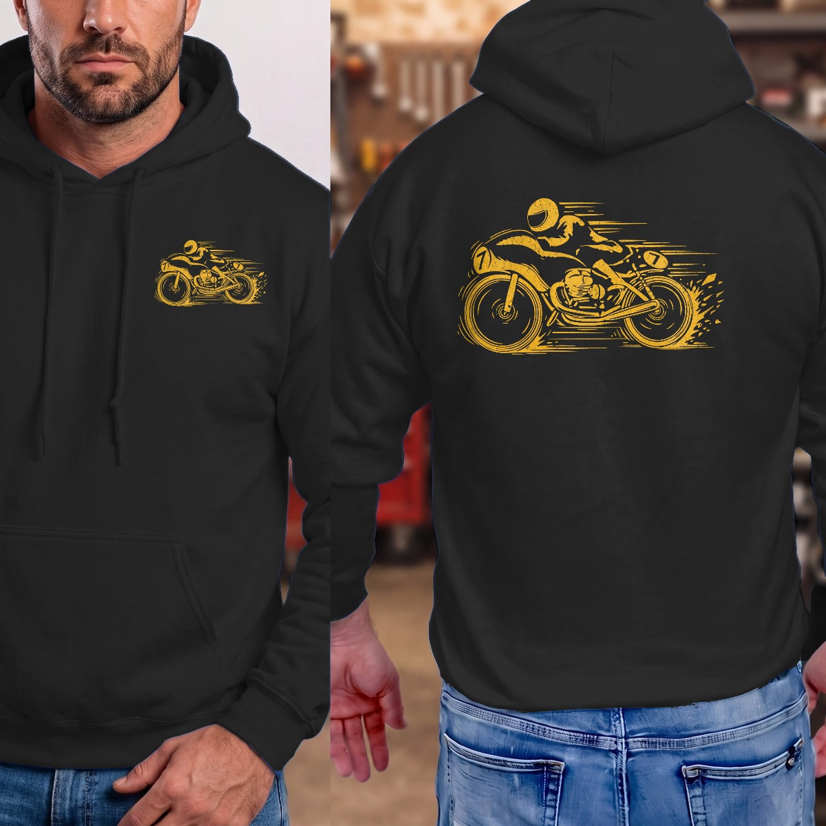 Black | Left Chest + Back