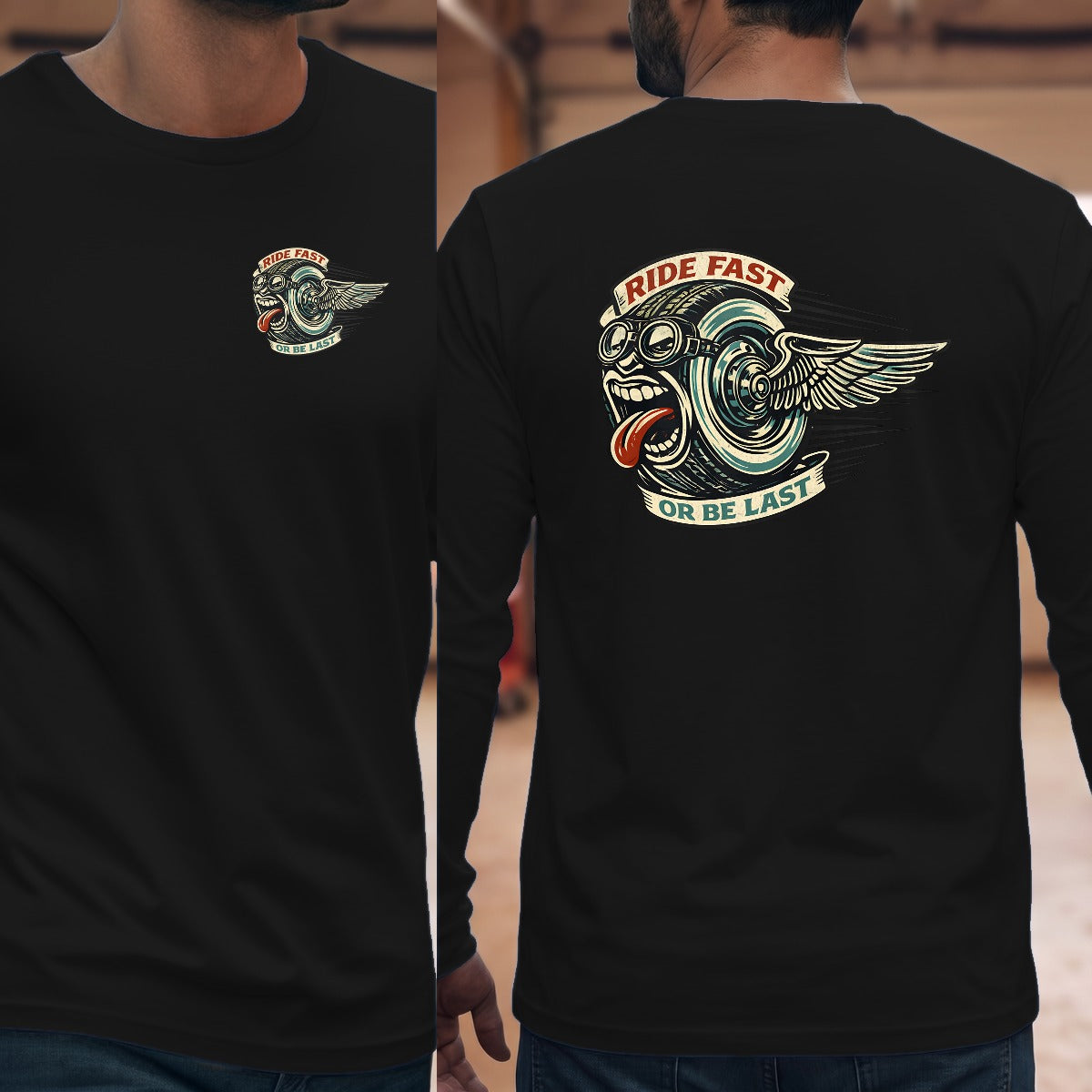 Black | Left Chest + Back