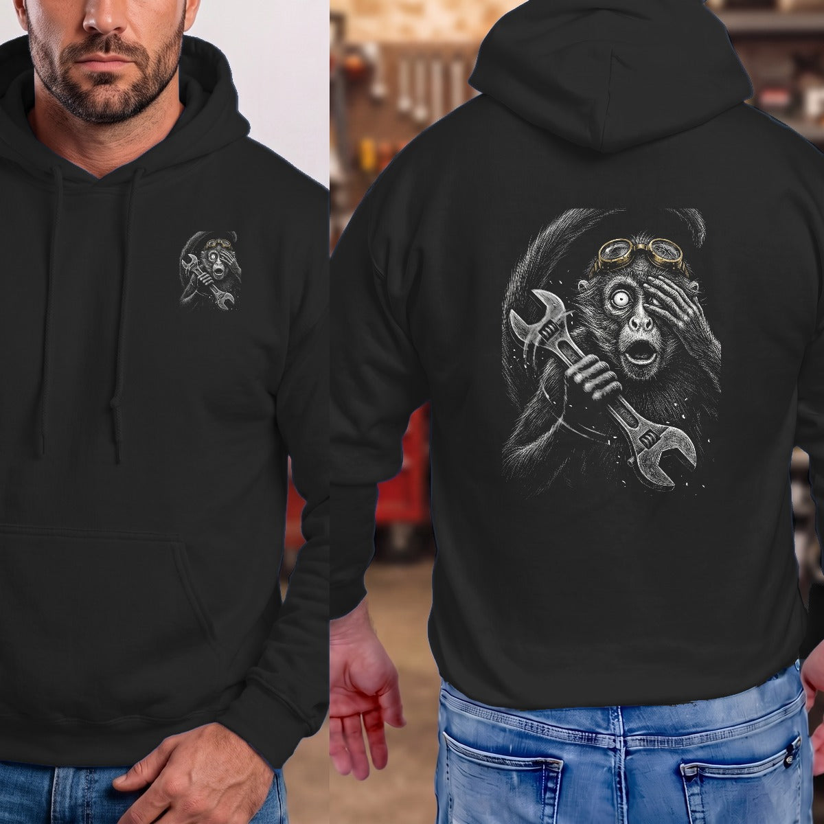 Black | Left Chest + Back