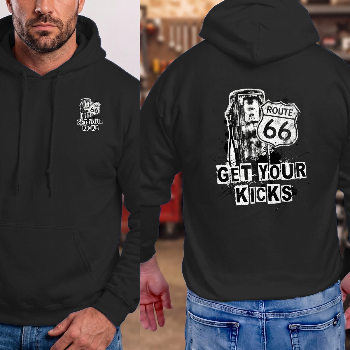 Black | Left Chest + Back