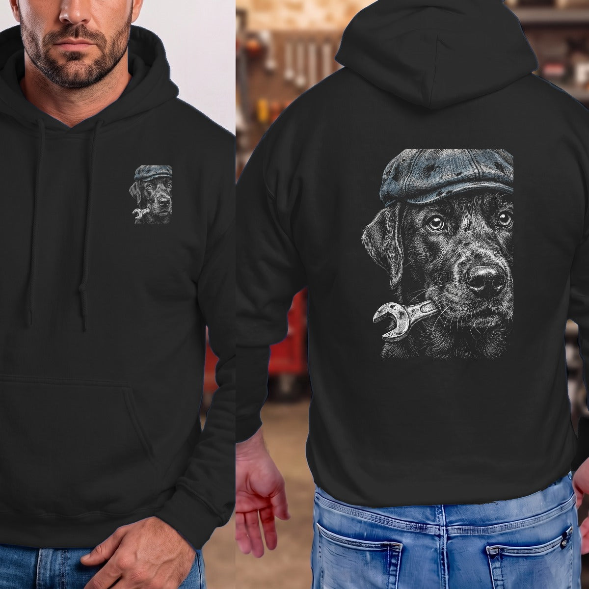 Black | Left Chest + Back