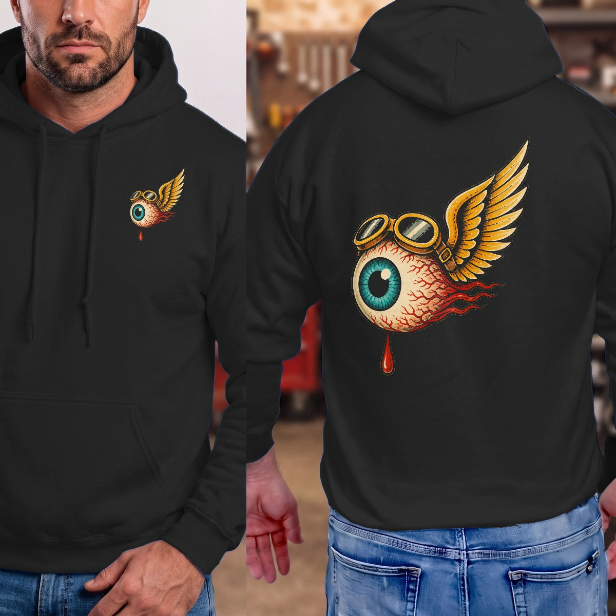 Black | Left Chest + Back