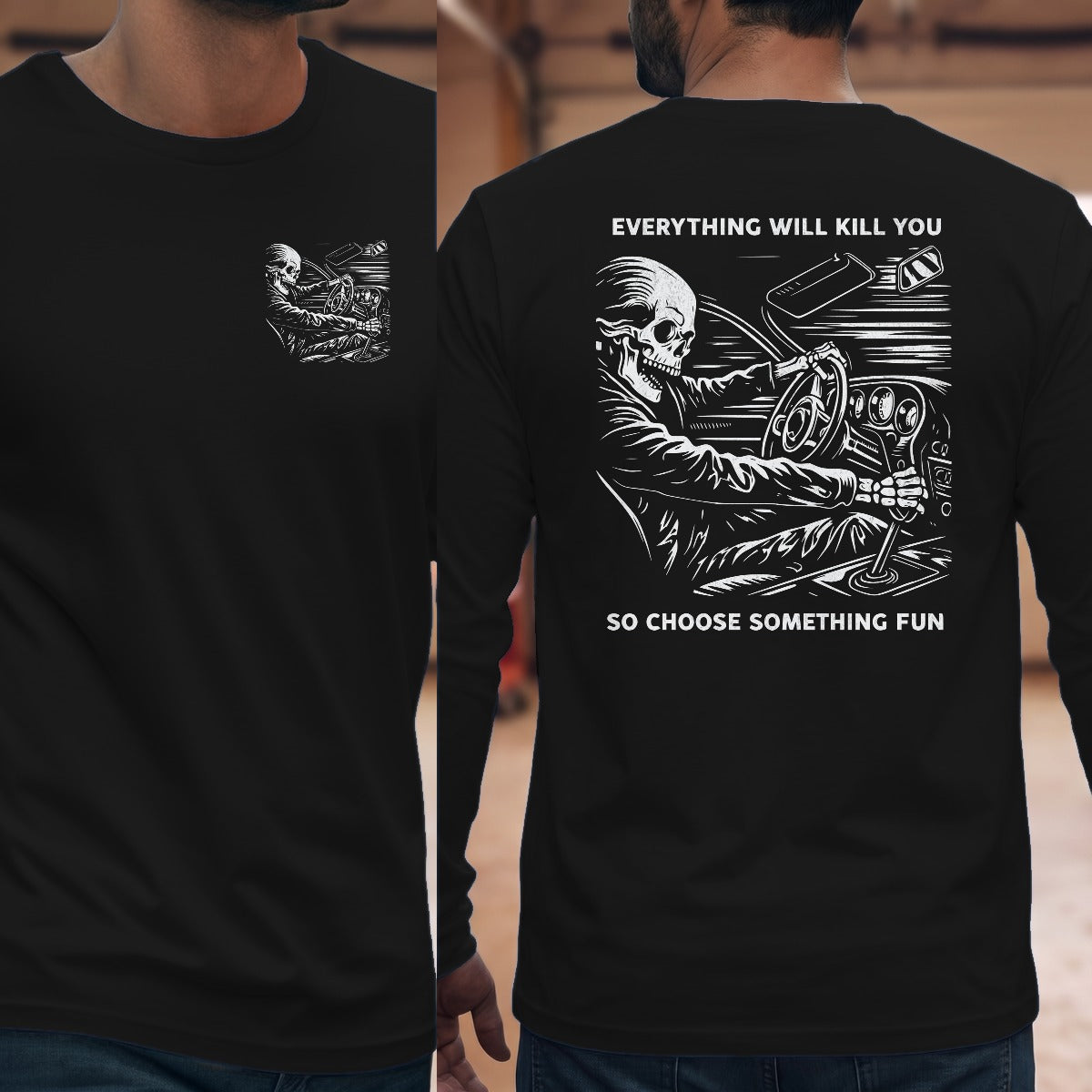 Black | Left Chest + Back