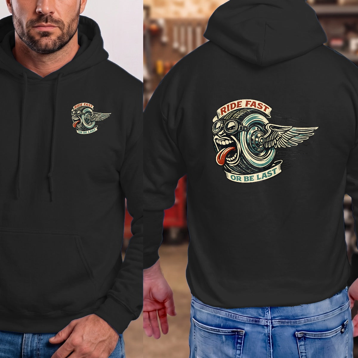Black | Left Chest + Back