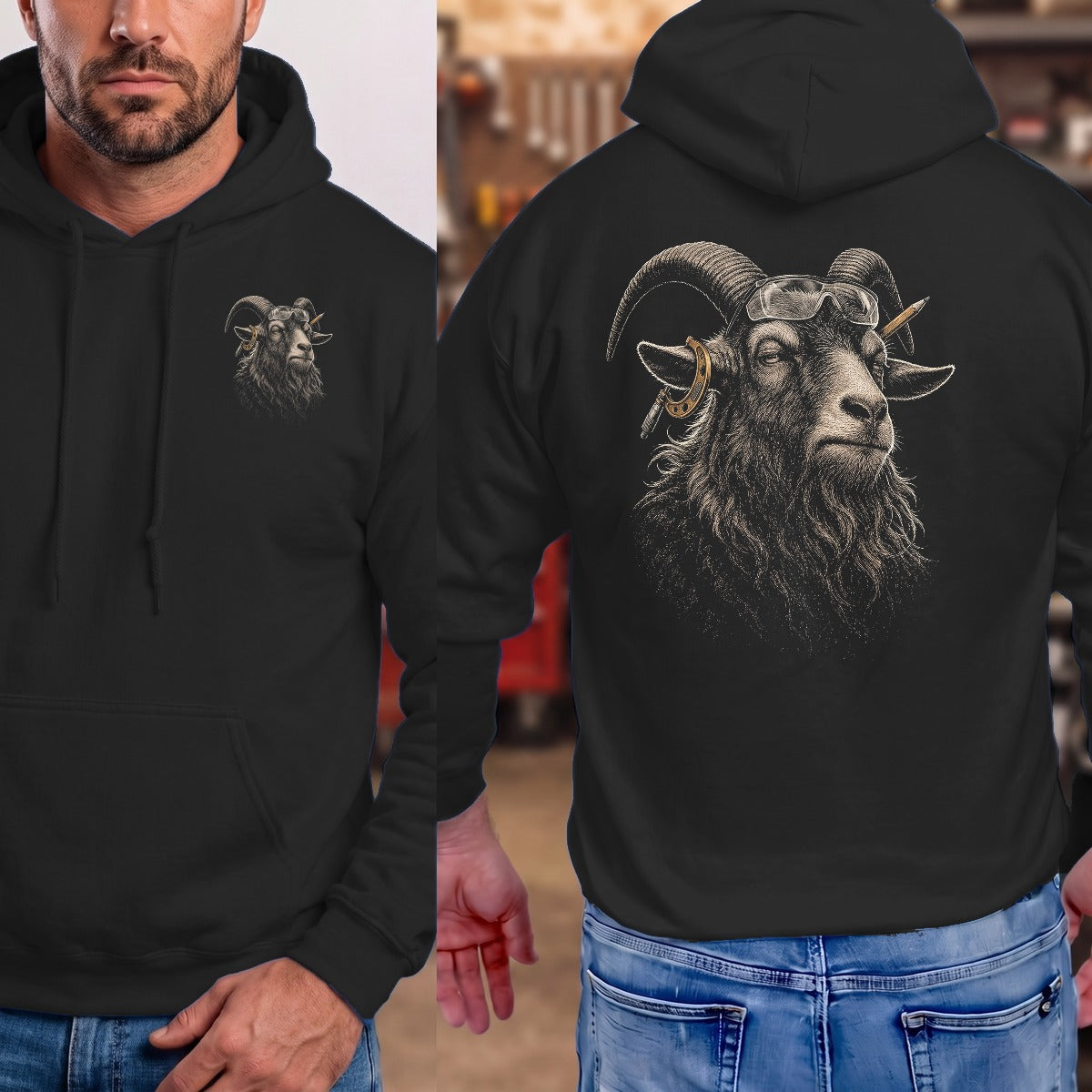 Black | Left Chest + Back