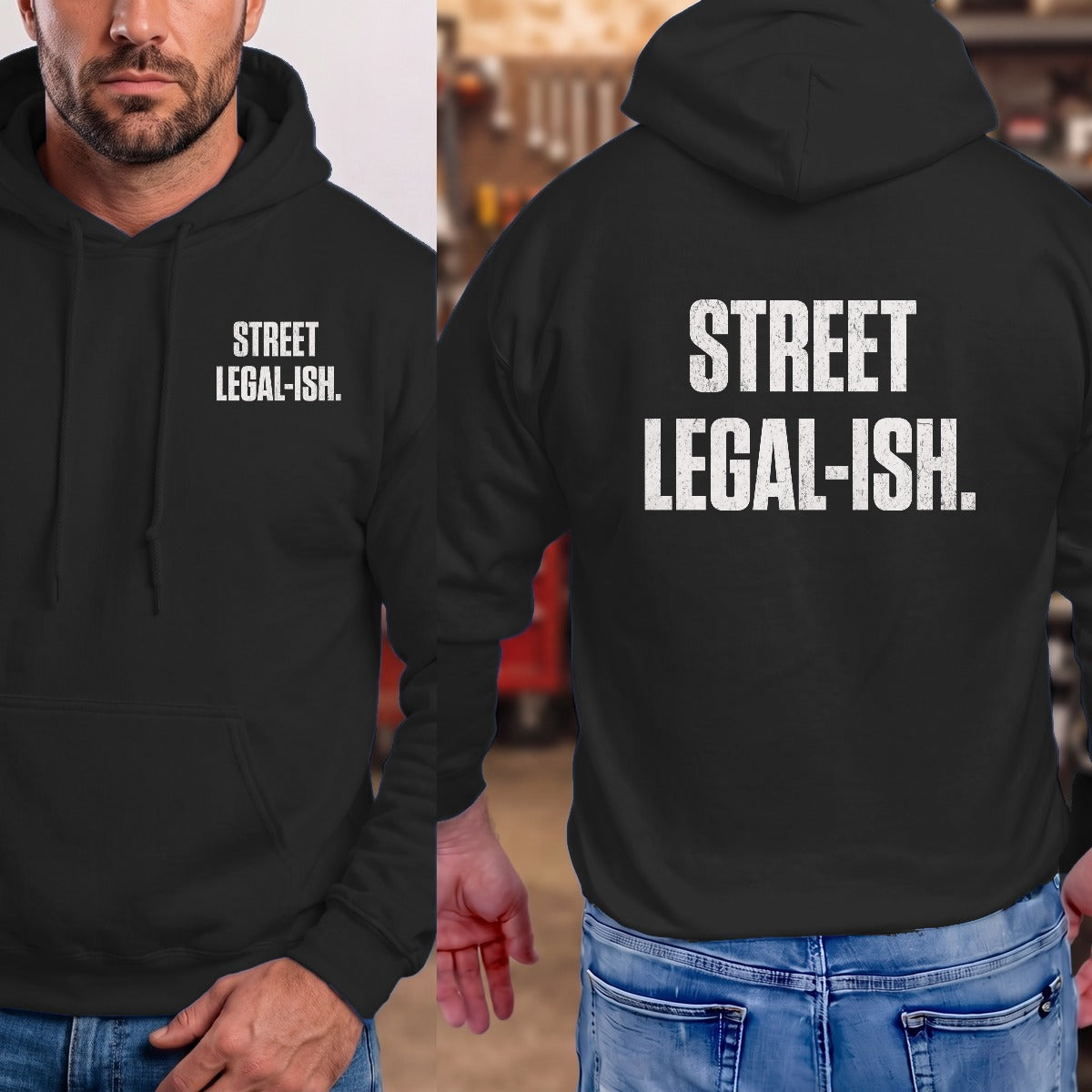 Black | Left Chest + Back