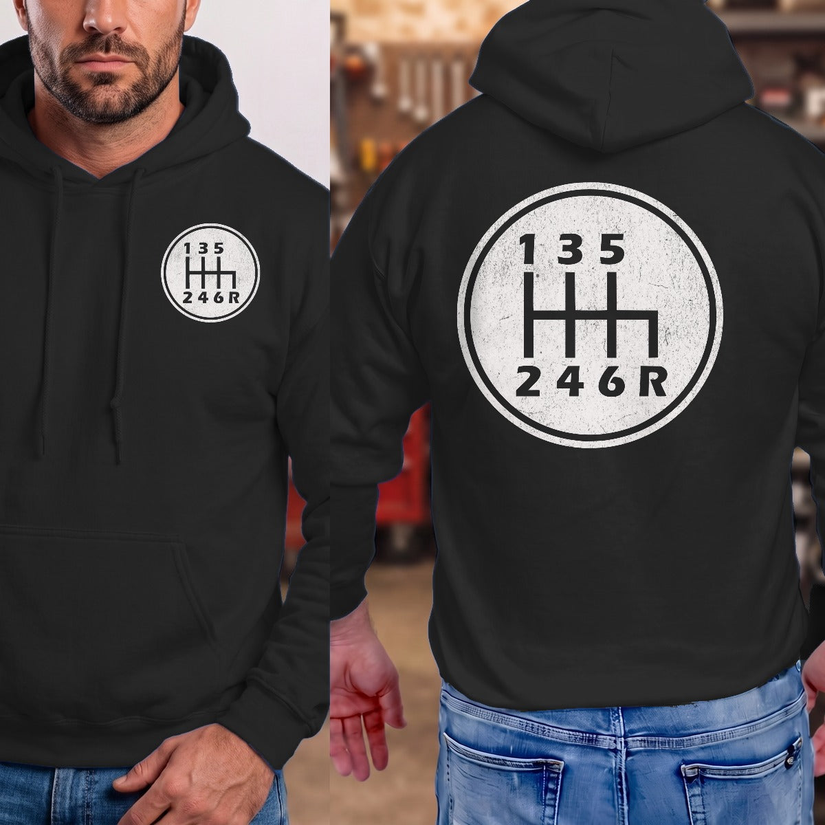Black | Left Chest + Back