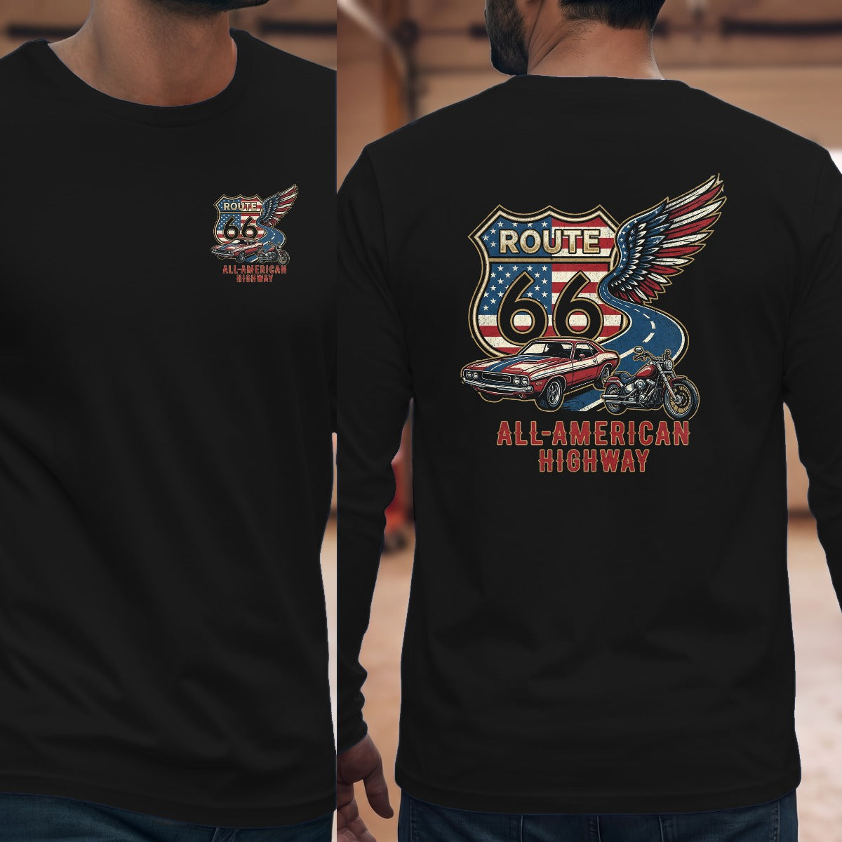 Black | Left Chest + Back