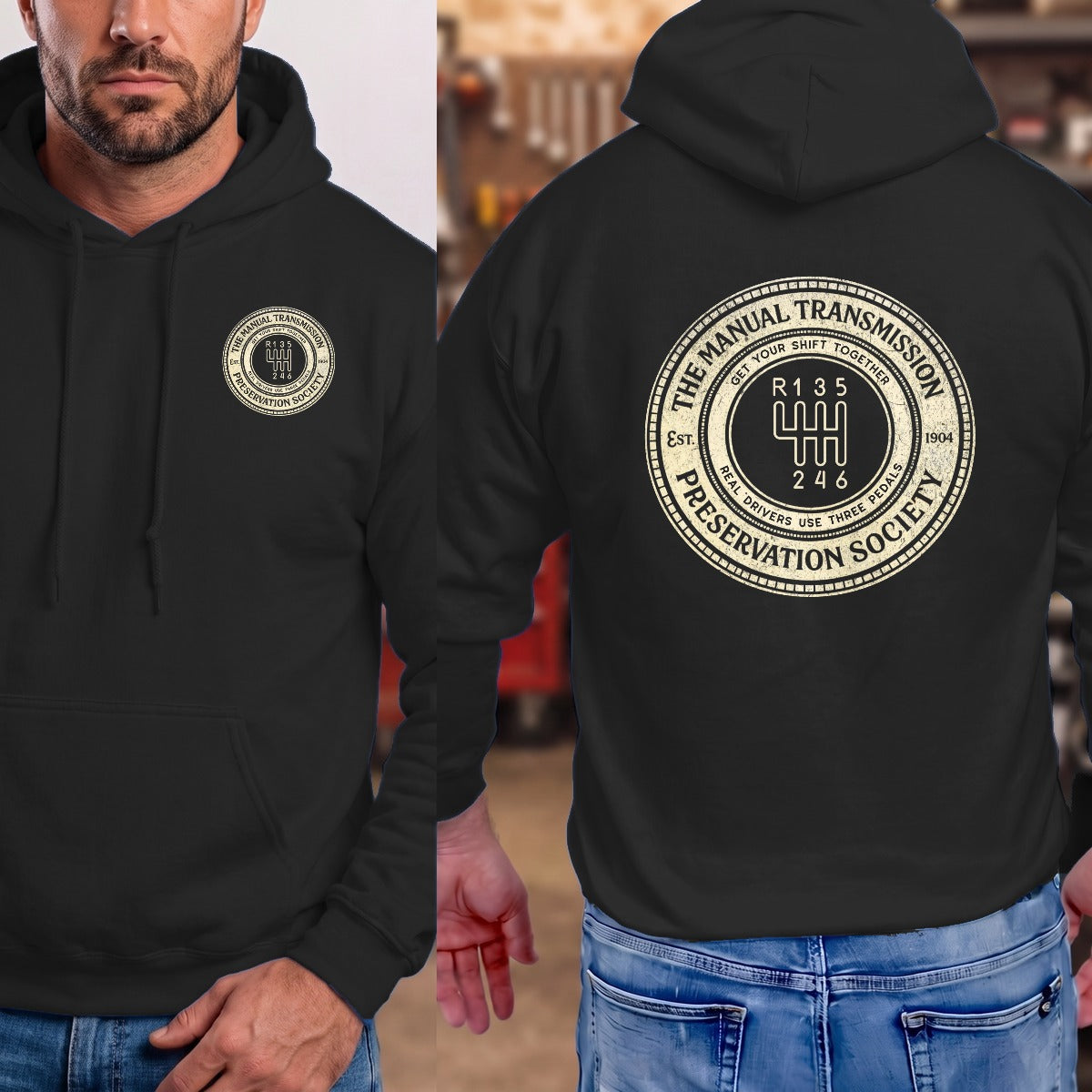 Black | Left Chest + Back