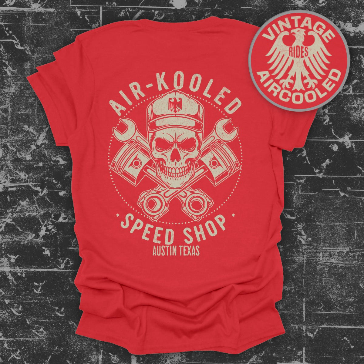 Vintage Rides Air-Cooled Speed Shop Austin T-Shirt product type