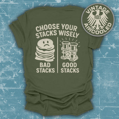 Choose Your Stacks Wisely Vintage Rides T-shirt product type