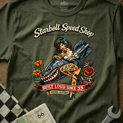 Starbolt Speed Shop Built Loud Since '55 T-Shirt