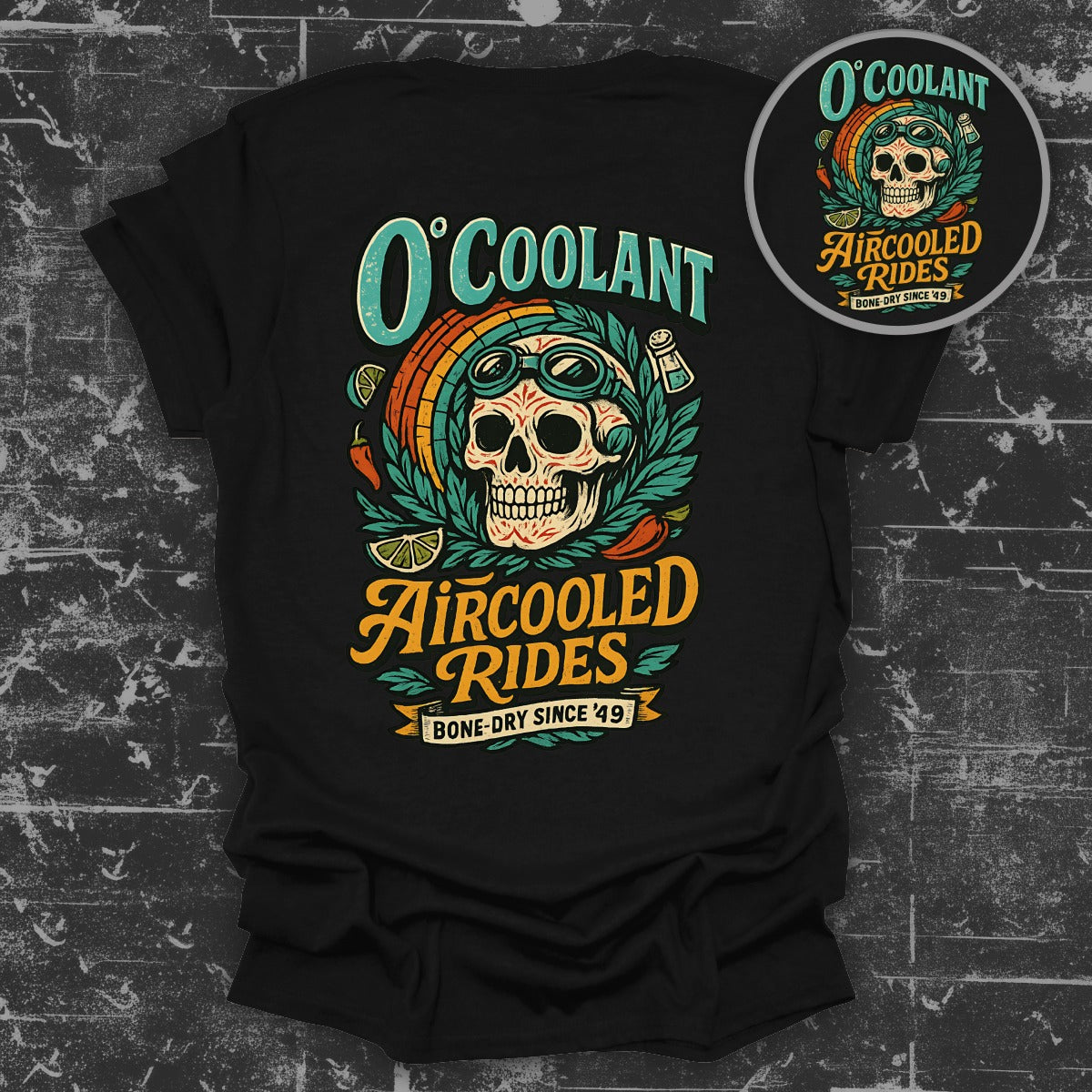 O'Coolant Aircooled Rides Skull Design product type