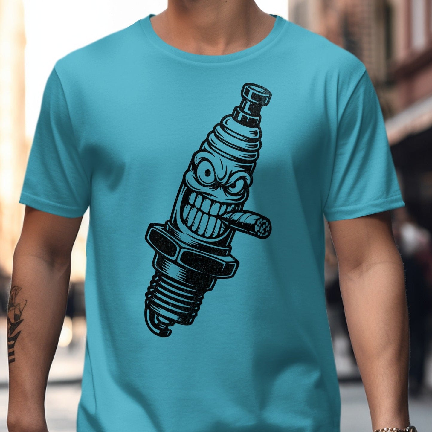 Cartoon Spark Plug Graphic Printed T-shirt product