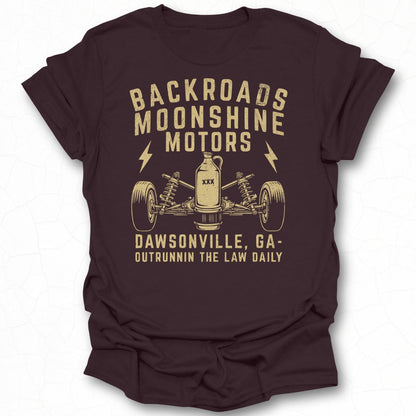 Backroads Moonshine Motors Dawsonville GA Shirt