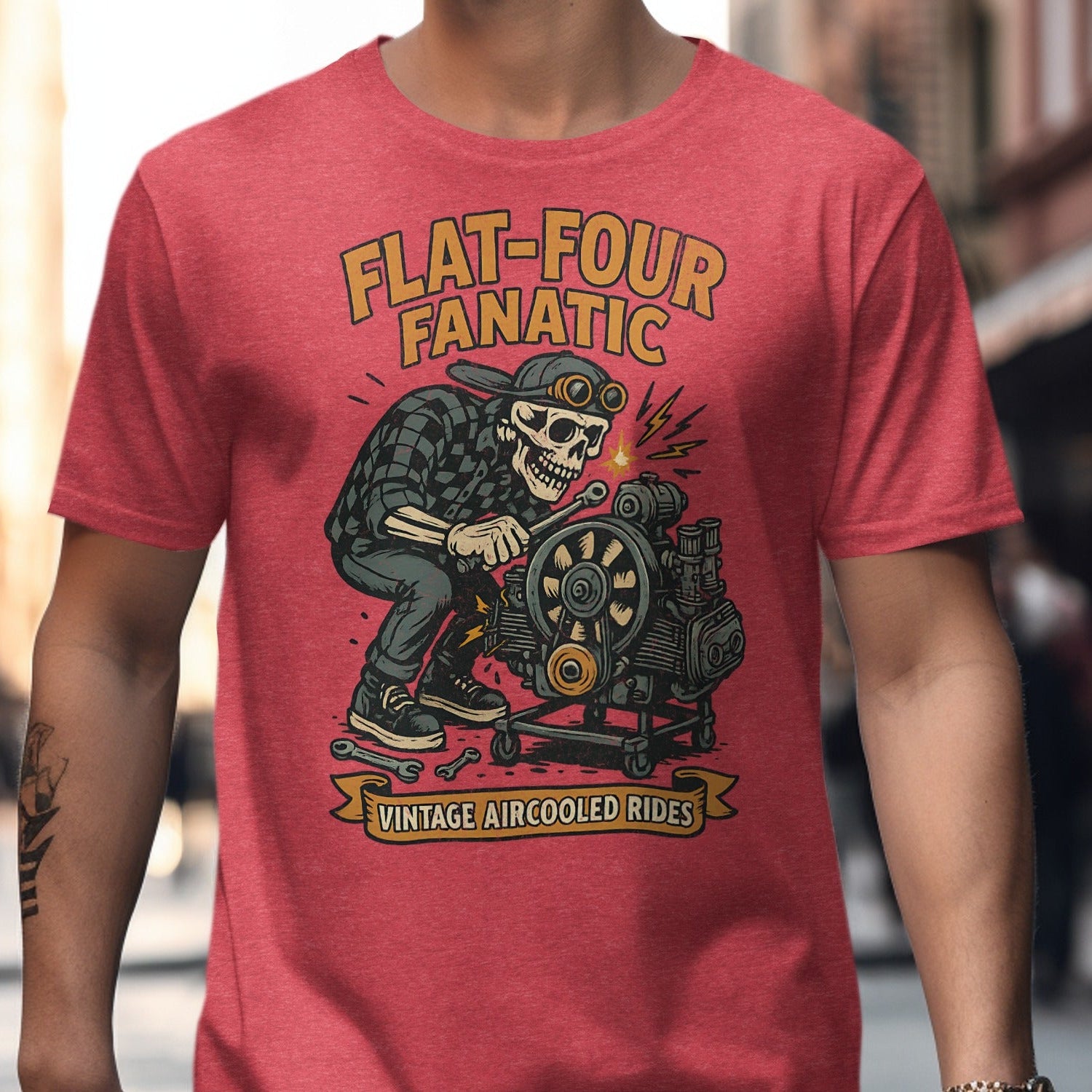 Flat-Four Fanatic Vintage Aircooled Rides T-Shirt product type