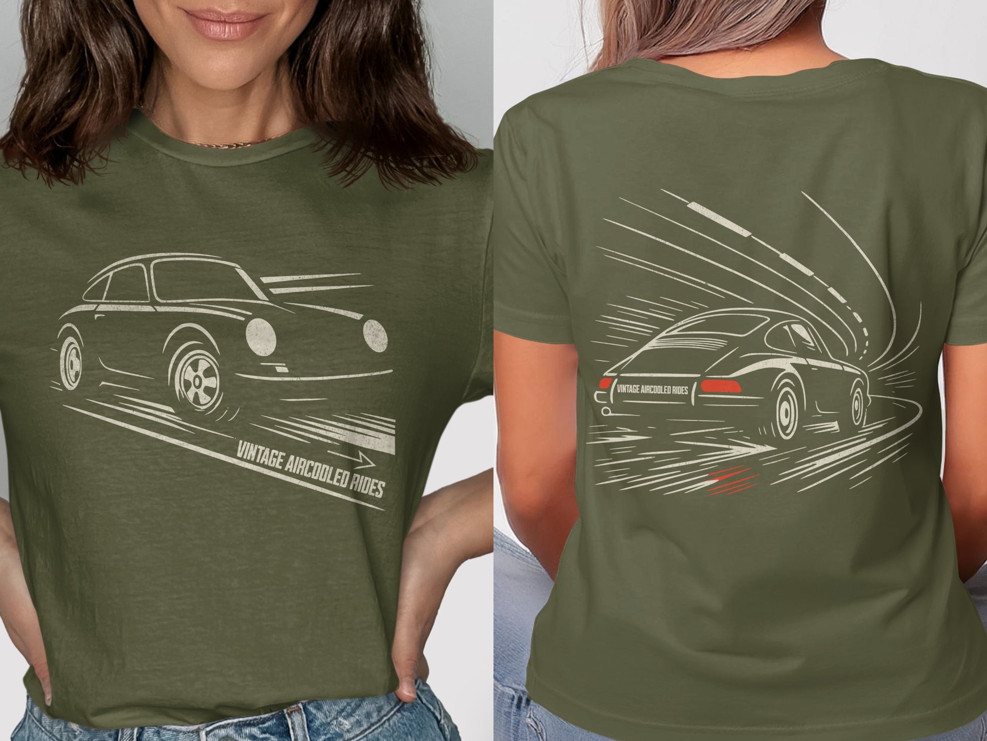 Vintage Aircooled Rides Themed Graphic T-Shirt product type