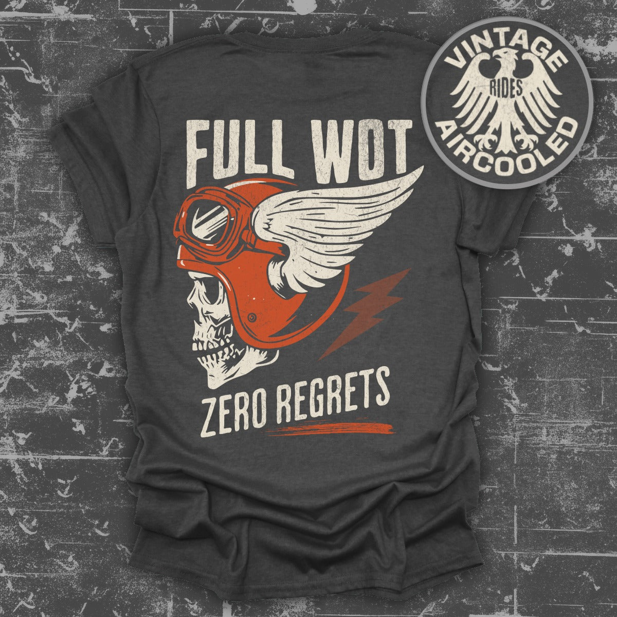 Full WOT Zero Regrets Skull Design Unisex Shirt product