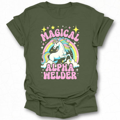 Magical Alpha Welder Unicorn Graphic Shirt