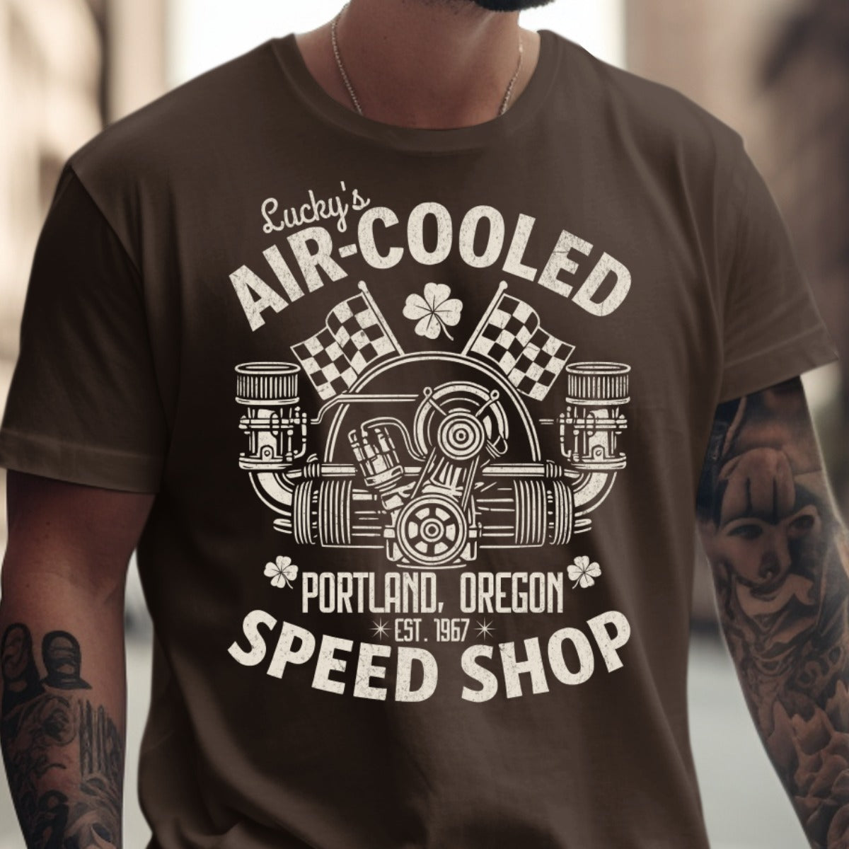 Lucky's Air-Cooled Speed Shop Graphic T-Shirt product