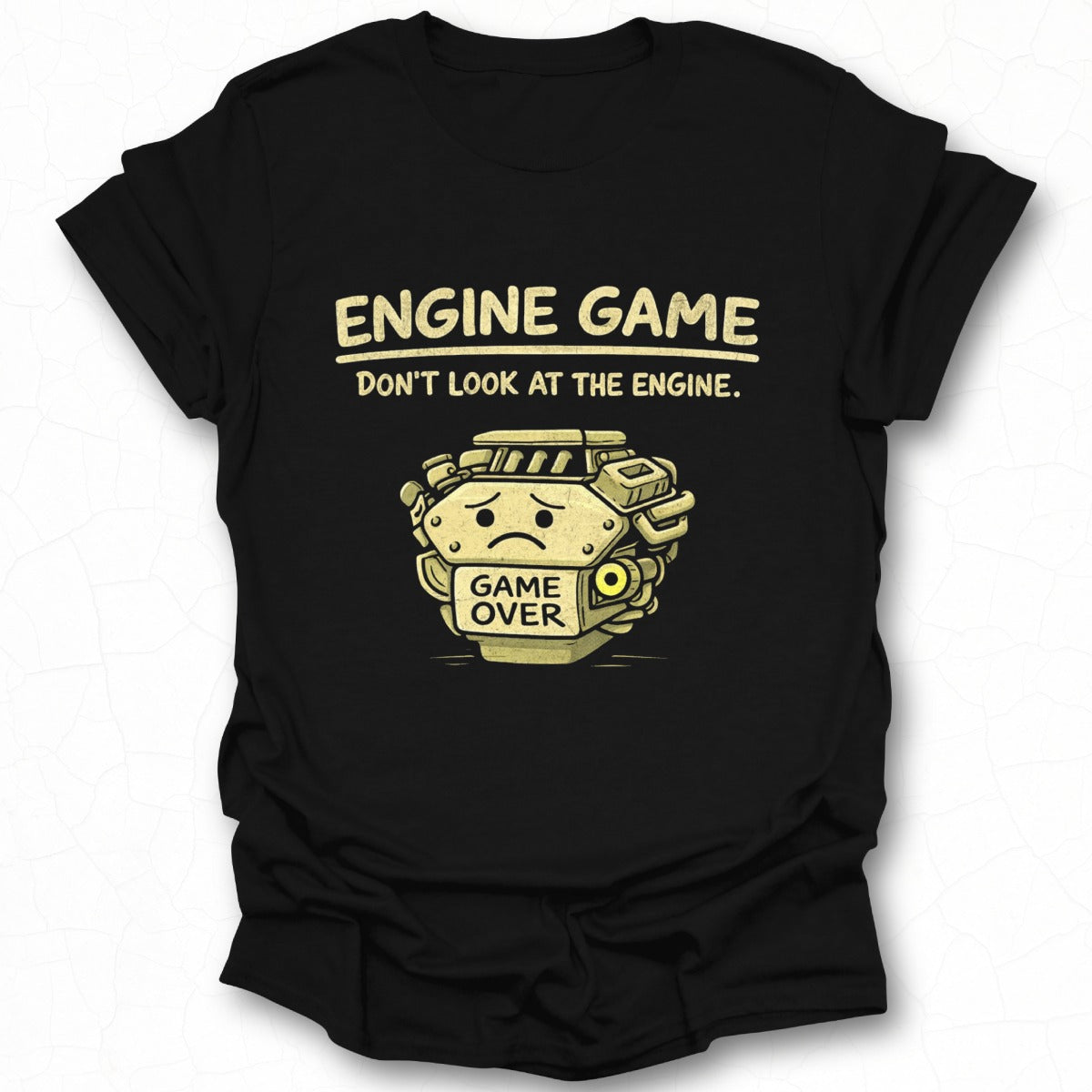 Humorous Engine Game Graphic Tee for Gamers Shirt