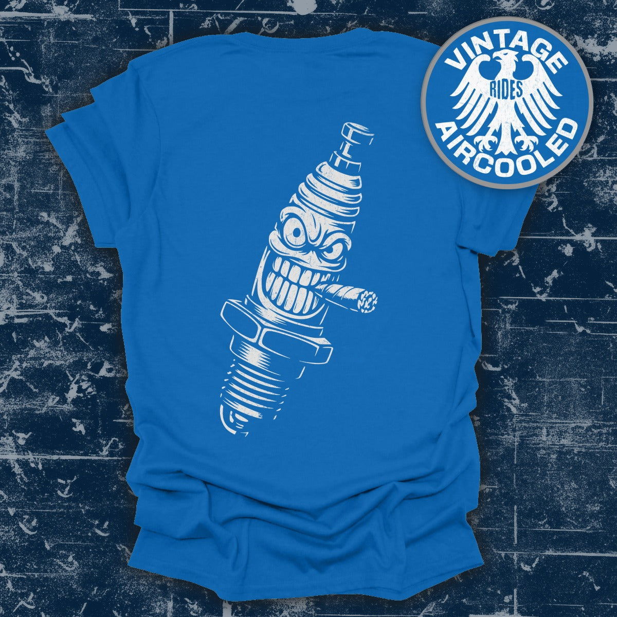 Vintage Rides Aircooled Spark Plug Graphic T-shirt product type