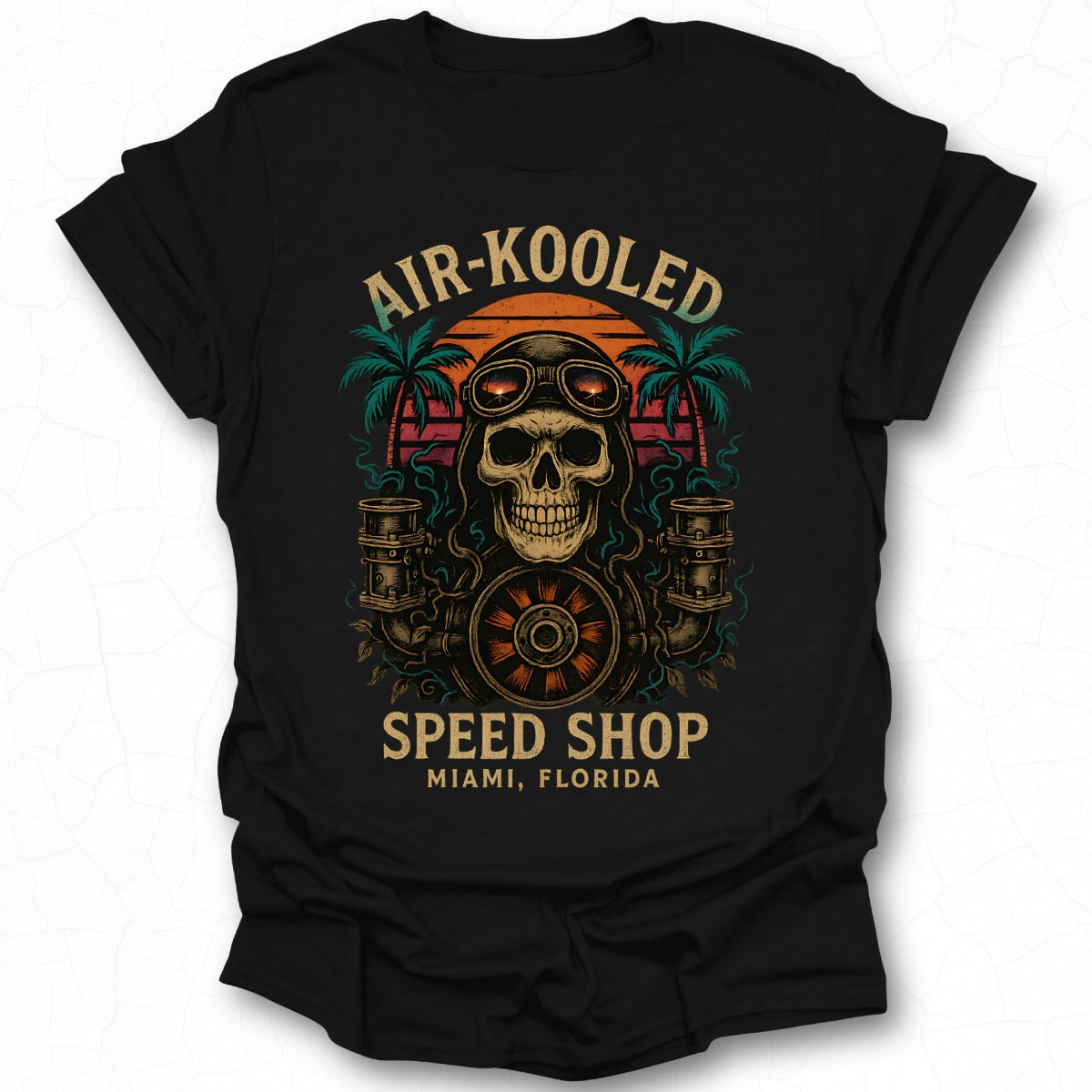 Vintage Air-Kooled Speed Shop Miami Florida Tee
