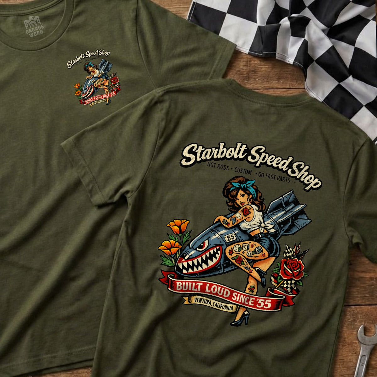 Starbolt Speed Shop Built Loud Since '55 Shirt