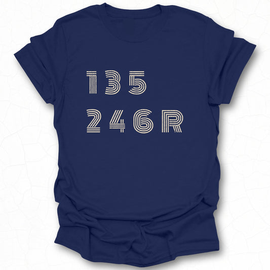 Cool Navy Blue T-Shirt with Stylish Numeric Design