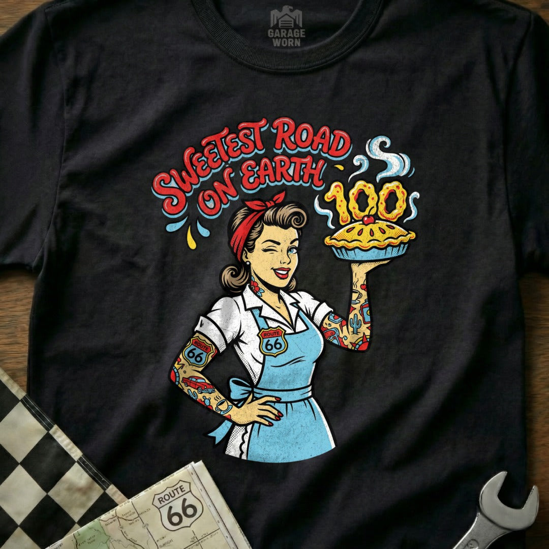 Sweetest Road On Earth Pinup Waitress 100 Pie Retro Product Type