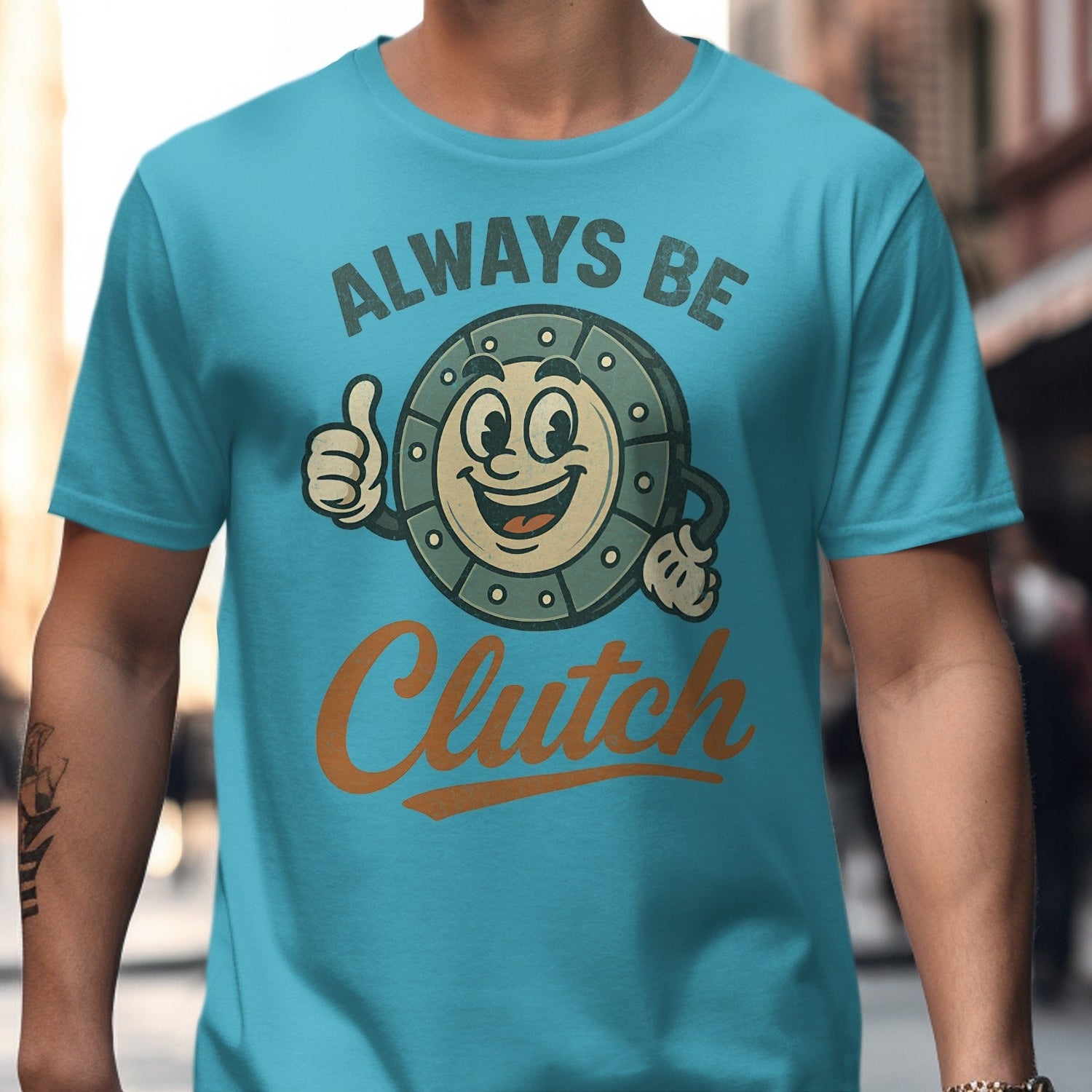 Always Be Clutch Graphic Print Blue T-shirt product type