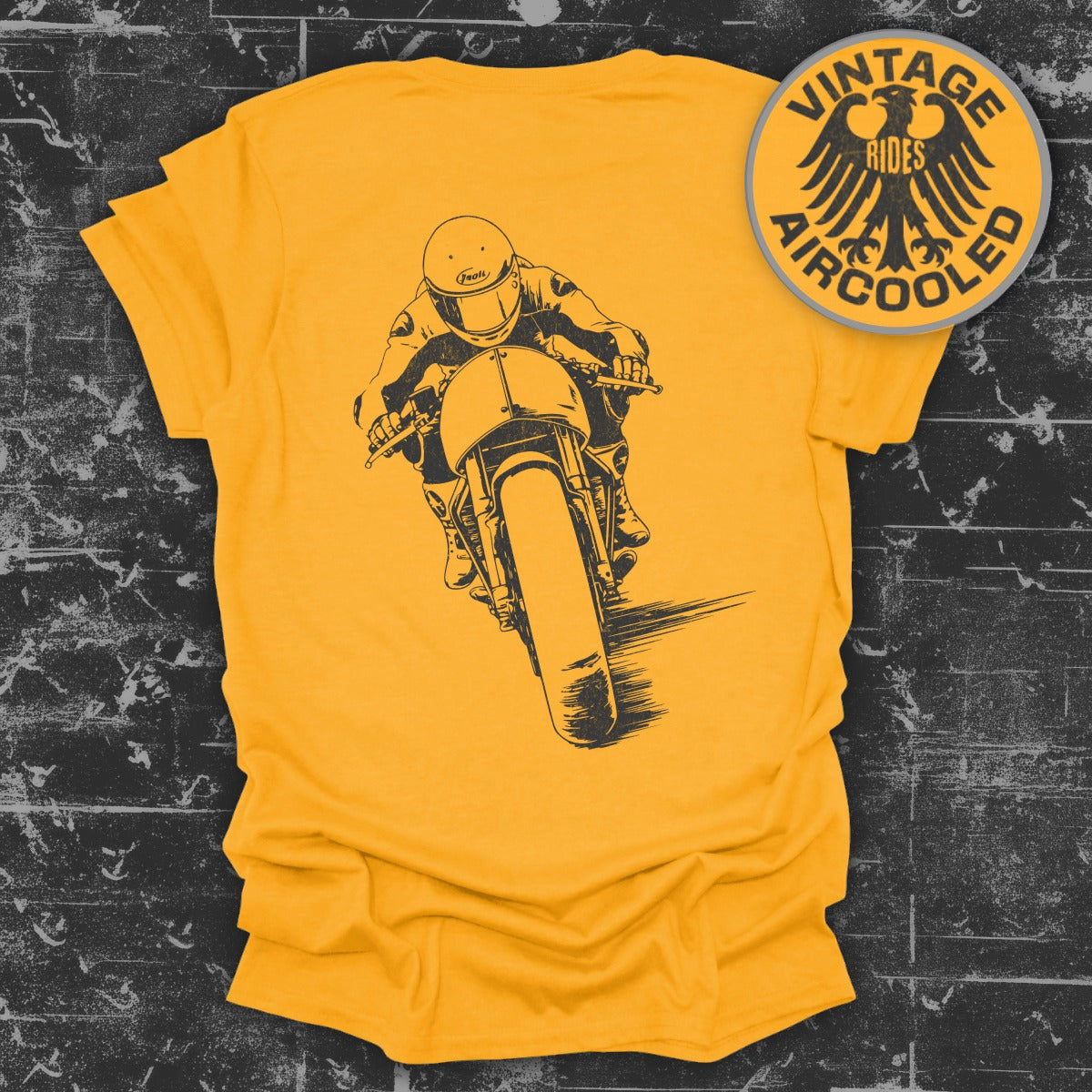 Vintage Rides Aircooled Motorcycle Graphic T-Shirt product type
