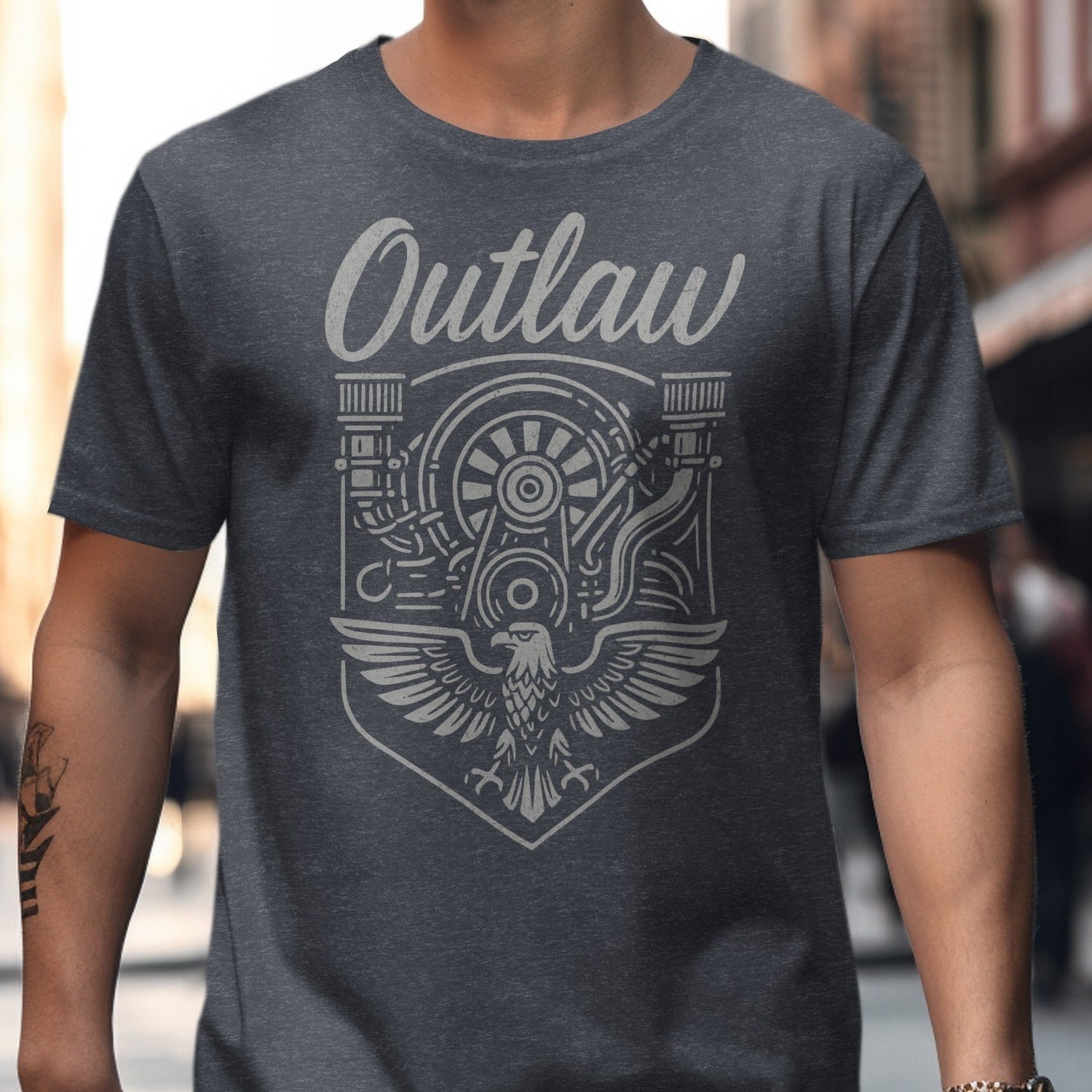 Outlaw Eagle Graphic Tee Shirt Bold Urban Apparel product type