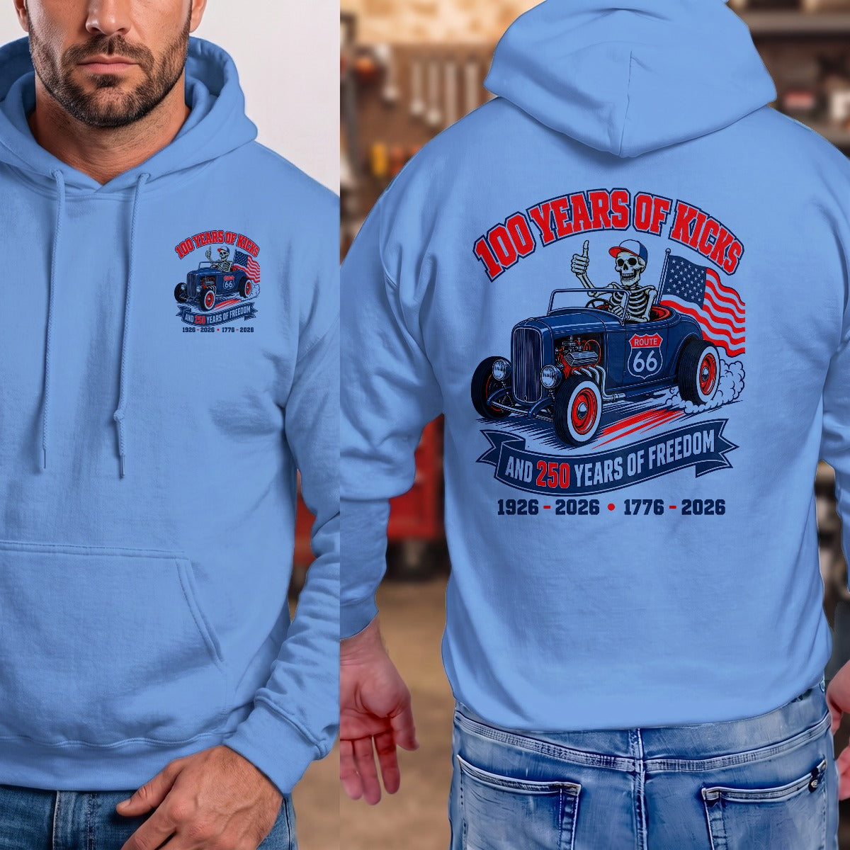 Carolina Blue | Left Chest + Back