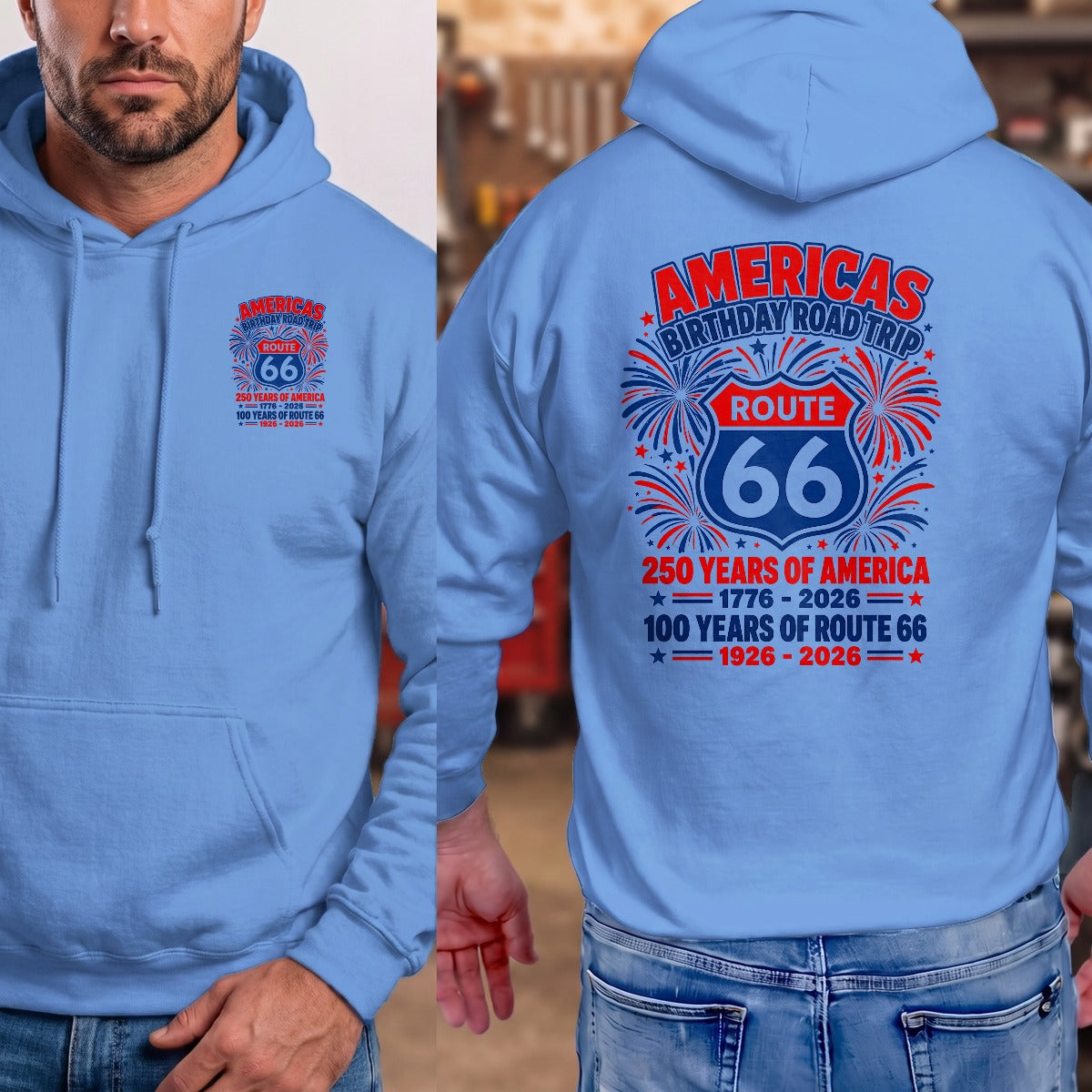 Carolina Blue | Left Chest + Back