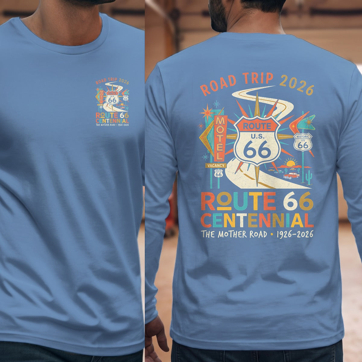 Carolina Blue | Left Chest + Back