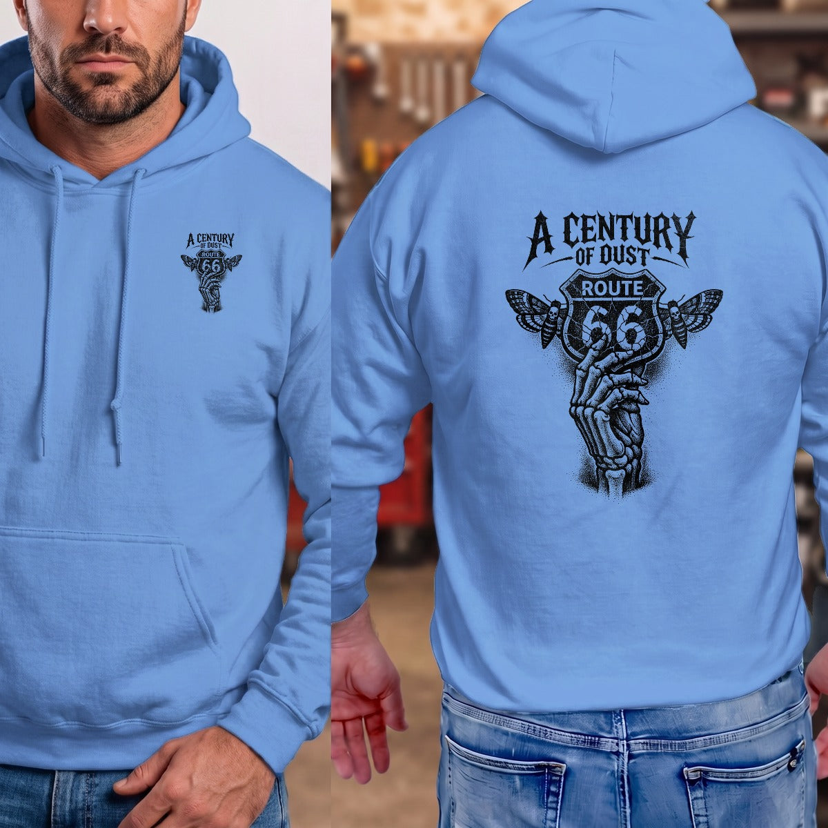 Carolina Blue | Left Chest + Back