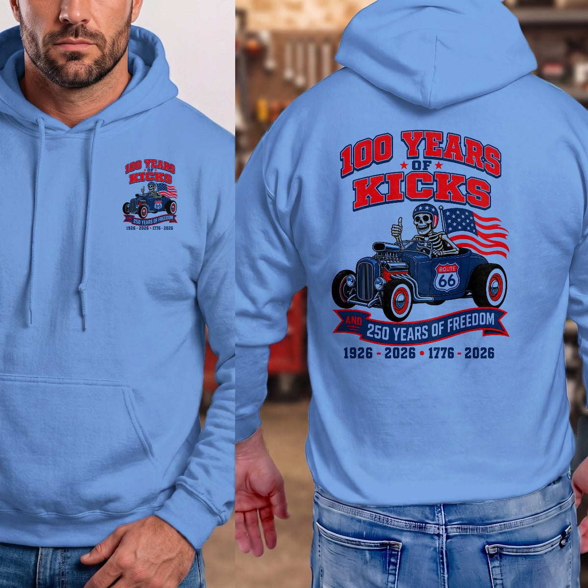 Carolina Blue | Left Chest + Back