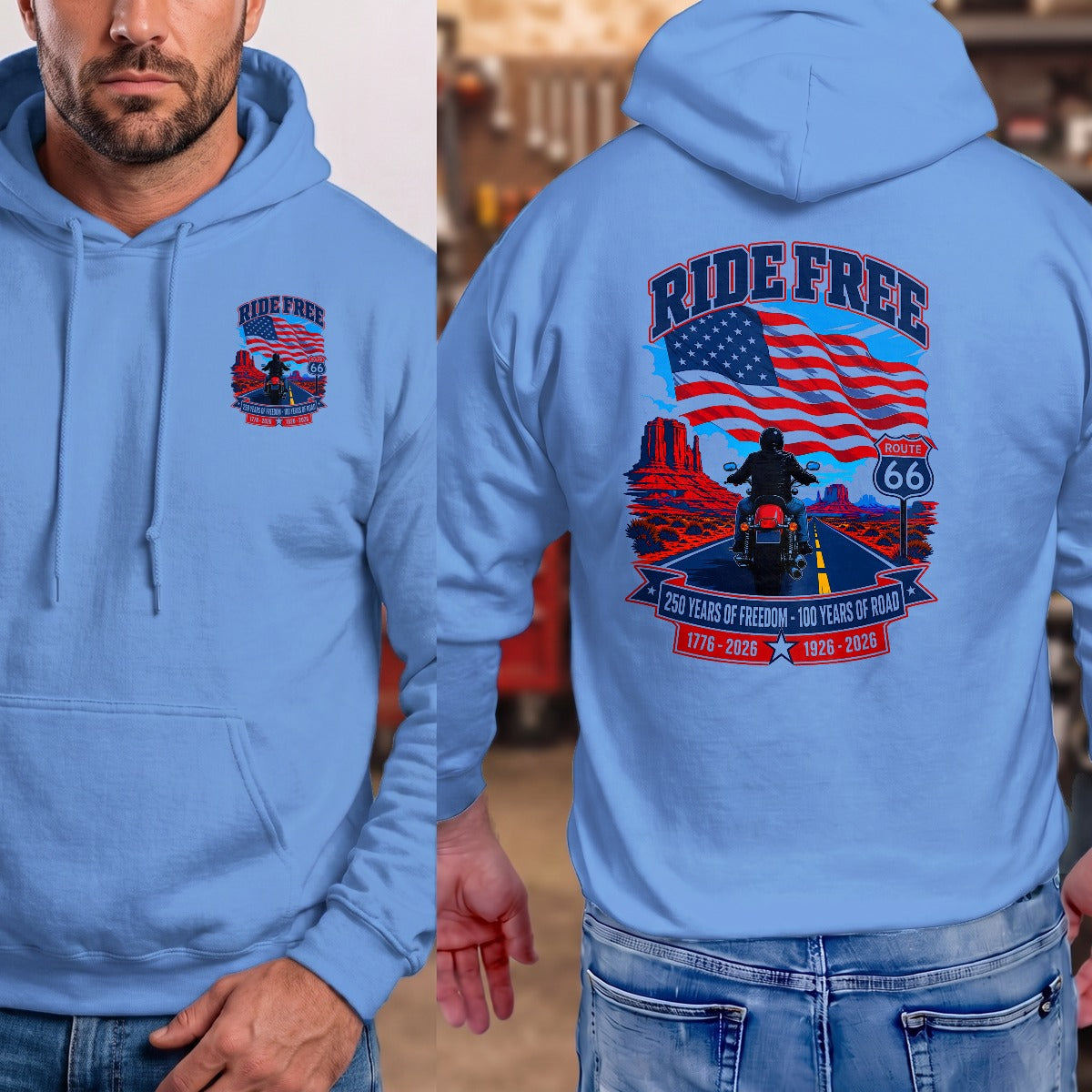 Carolina Blue | Left Chest + Back
