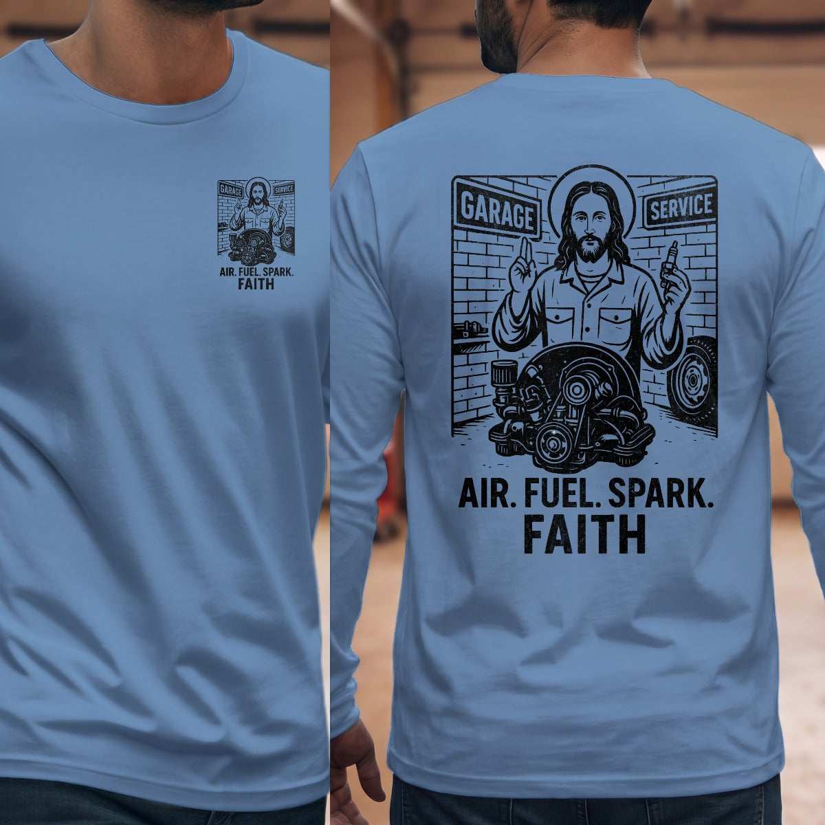 Carolina Blue | Left Chest + Back