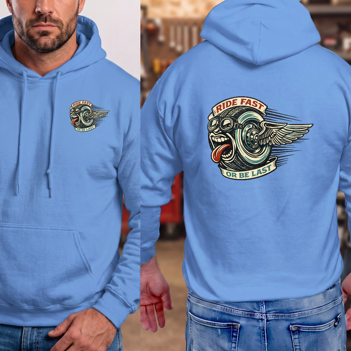 Carolina Blue | Left Chest + Back