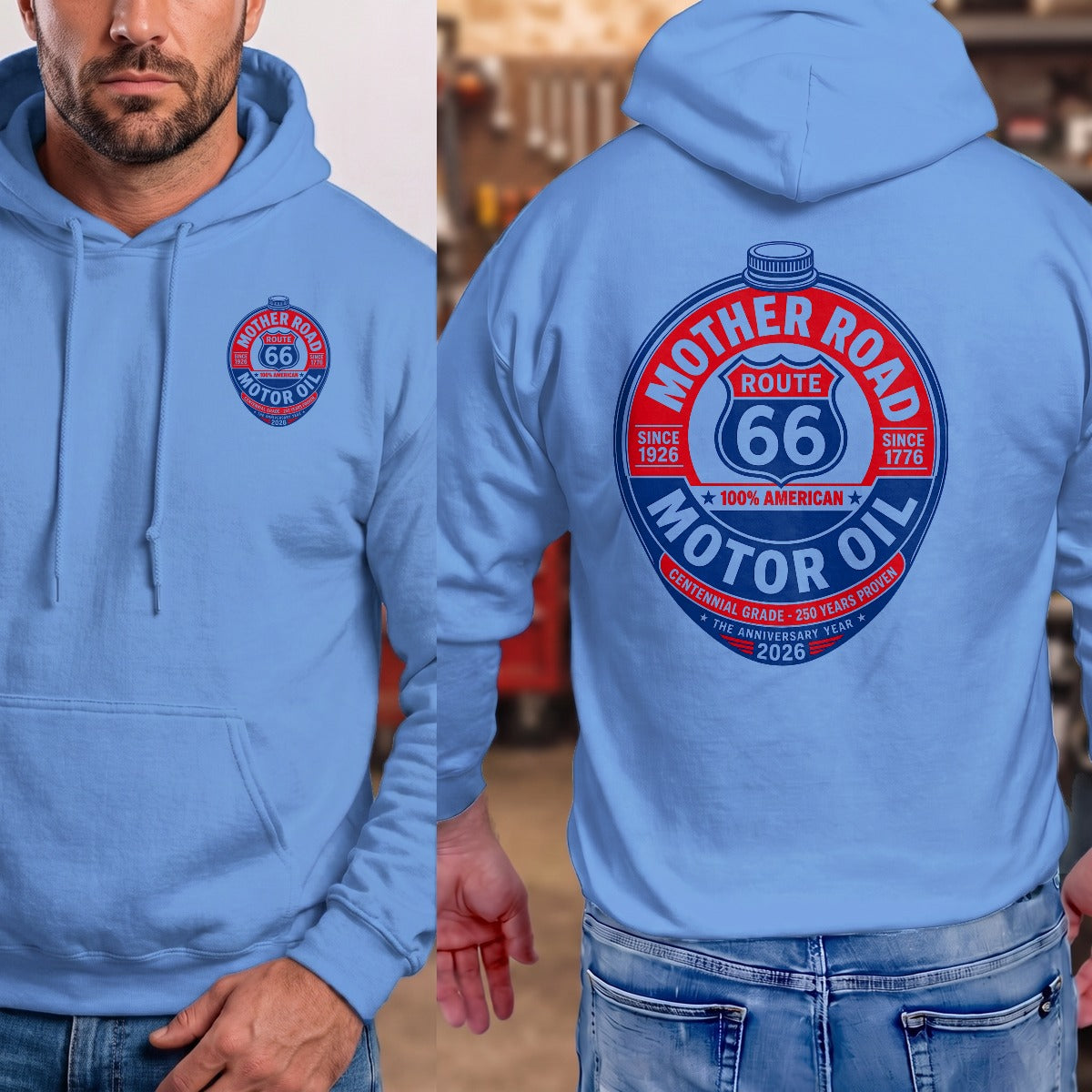 Carolina Blue | Left Chest + Back