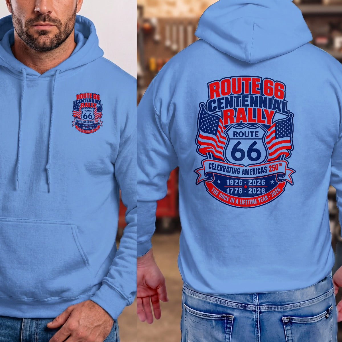 Carolina Blue | Left Chest + Back